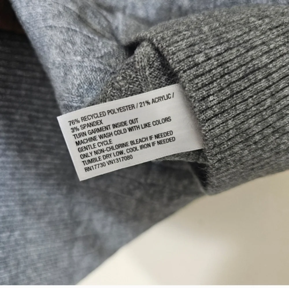 A New Day Cable Cardigan Sweater Dark Gray Womens Oversize.Size XS PTP 20